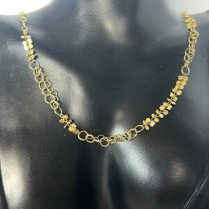 Gold filled layered gold tone necklace